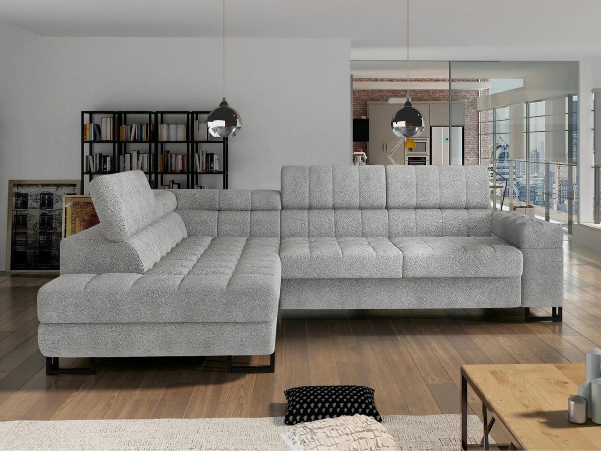 ECKSOFA Laris, Seite: Links - Alufarben/Schwarz, Holz/Textil (271/203cm) - MIRJAN24