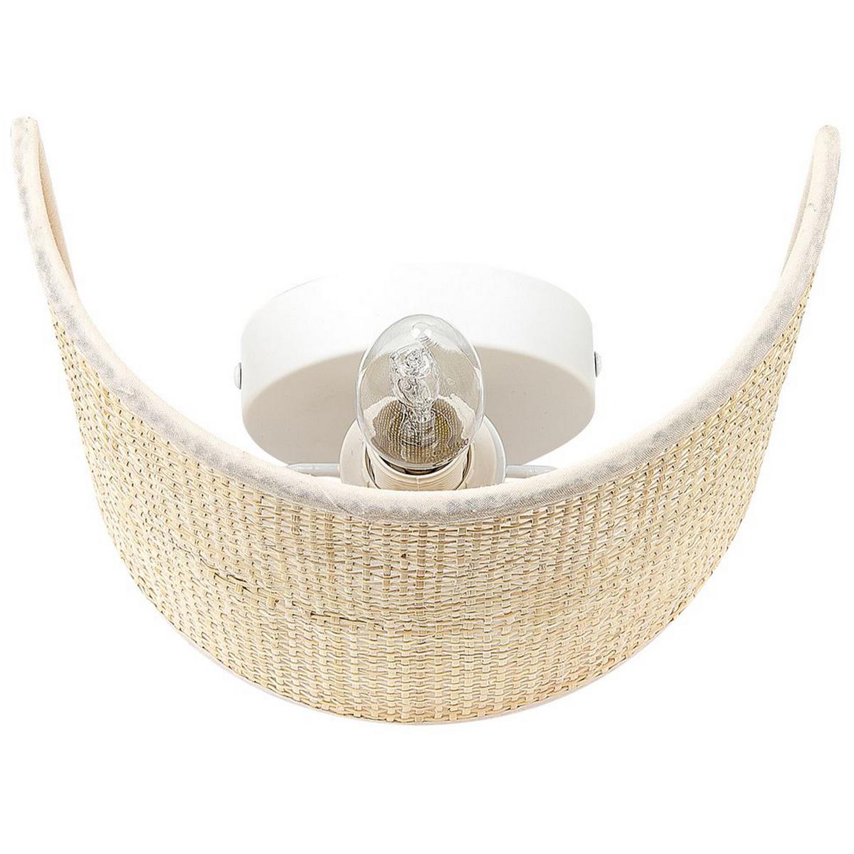WANDLEUCHTE Cario 12/20/22 cm - Naturfarben, Naturmaterialien (20/22/12cm) - Beliani
