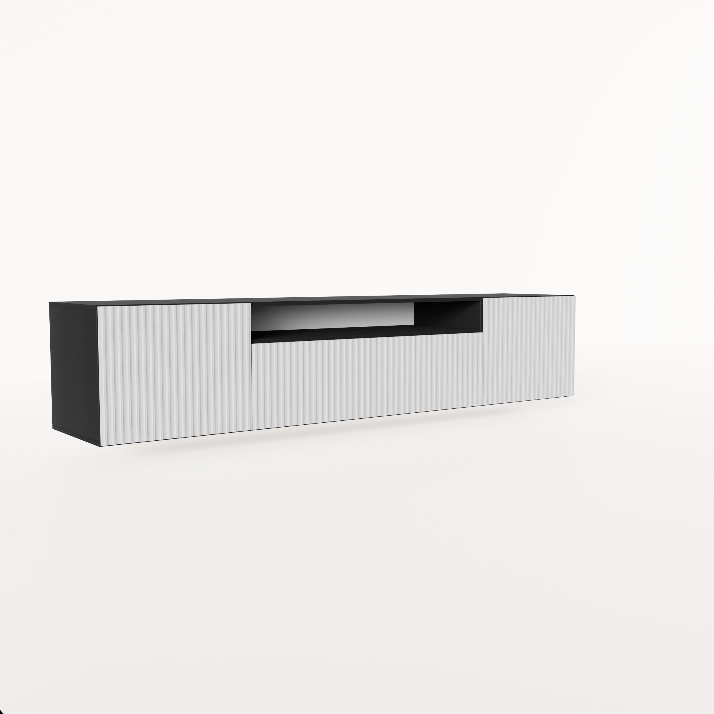 LOWBOARD VAREN 200/41/40 cm, Hängender TV-Schrank Anthrazit / Weiß - Anthrazit/Weiß, Holzwerkstoff (200/41/40cm) - MASSENO