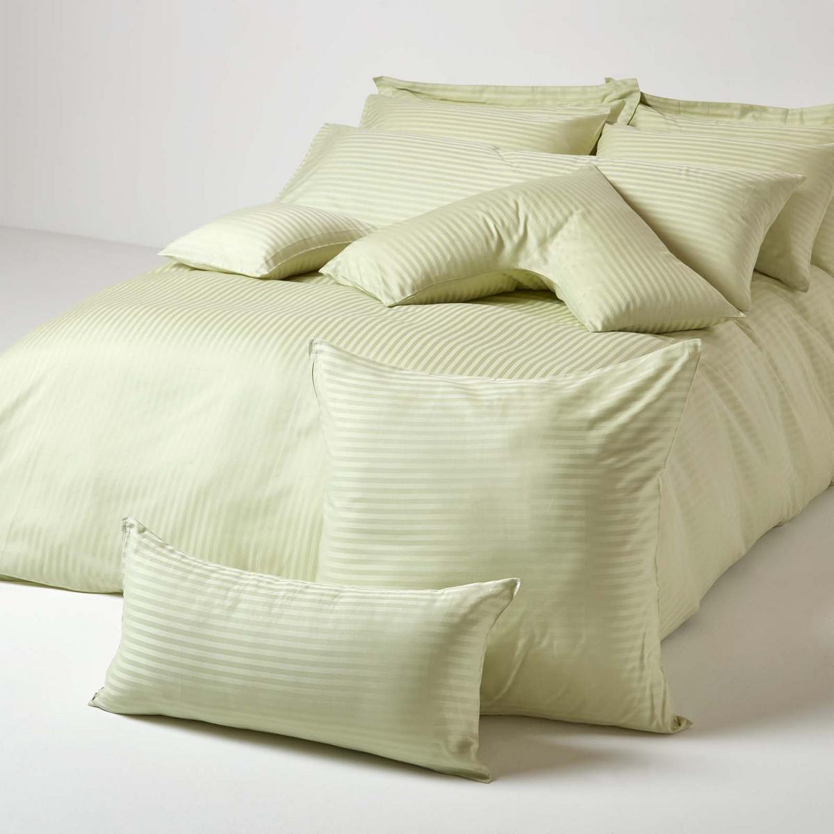 KISSENBEZUG Damast, Ägyptische Baumwolle, Fadendichte 330 - Grün, Textil (60/60cm) - Homescapes