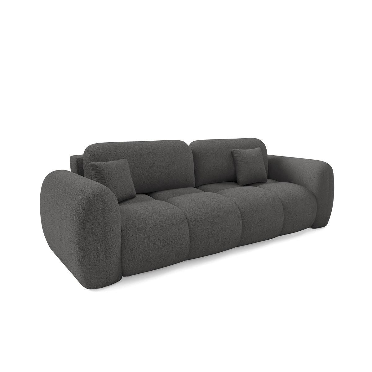SOFA Livio 3 Sitzplätze Dunkelgrau - Dunkelgrau, Holz (270/95/121cm) - Petits-meubles