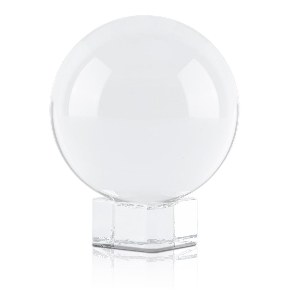 GLASKUGEL Fotokugel mit Ständer - Transparent, Glas (5cm) - Intirilife