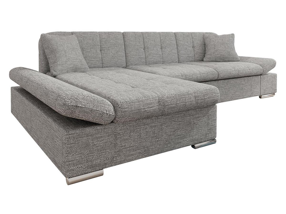 ECKSOFA Montana, Seite: Links - Grau, Holz/Textil (278/161cm) - MIRJAN24