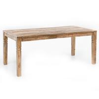 ESSZIMMERTISCH – Rechteckig Mango Massivholz 120x76x70 cm Landhaus - Braun, Holz (120/70/76cm) - KADIMA DESIGN