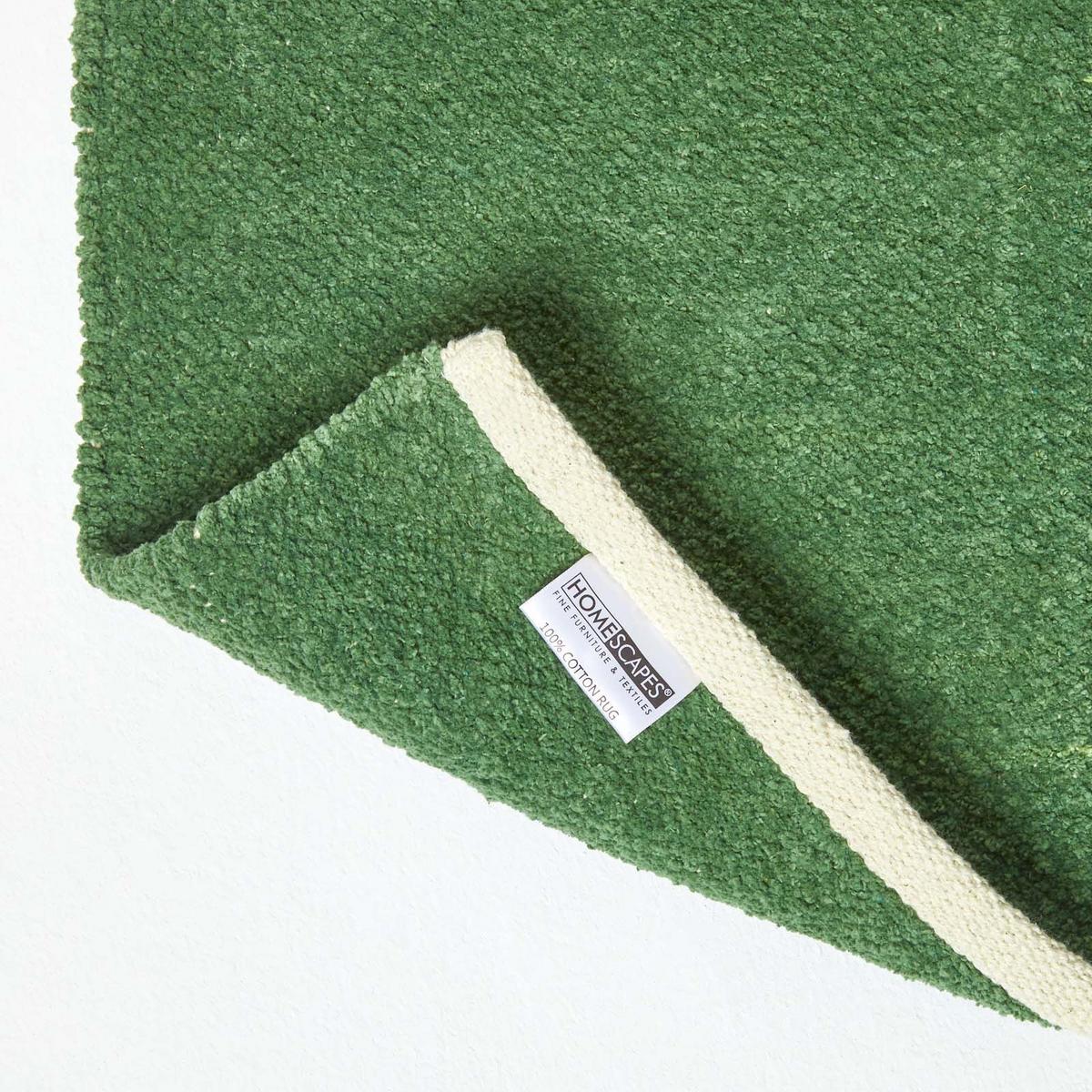 HANDWEBTEPPICH Chenille 110/170 cm - Dunkelgrün, Textil (110/170cm) - Homescapes