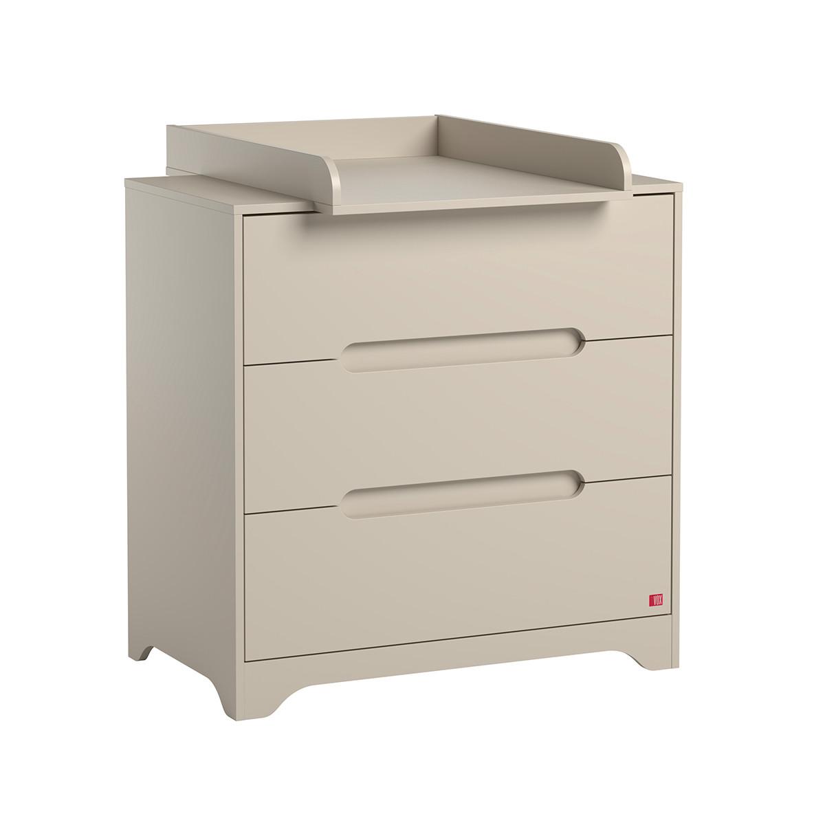 BABYZIMMER 3-teilig Ova Beige - Beige, Holzwerkstoff (124.5/86/65cm) - Petits-meubles