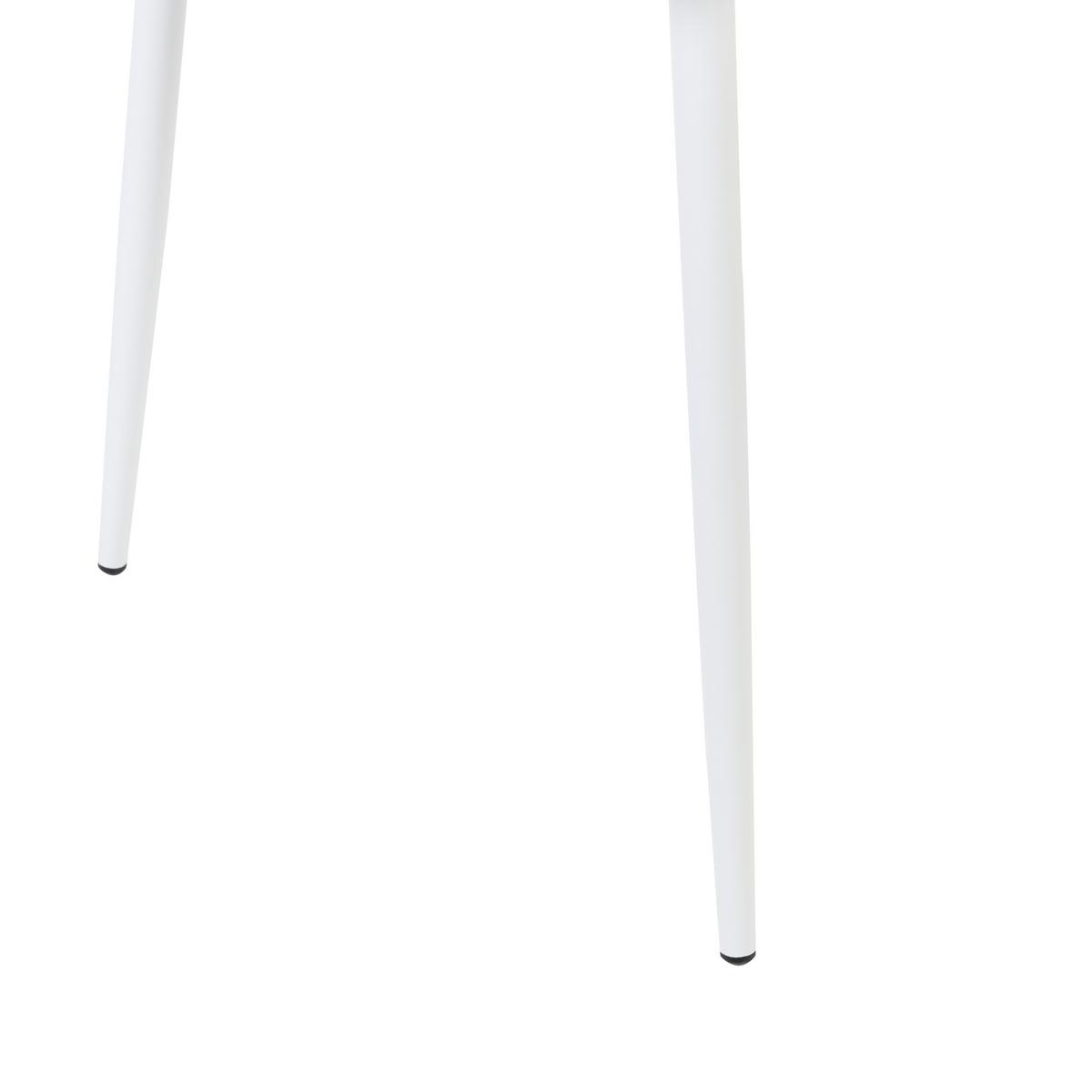 ESSZIMMERSTUHL 2er-Set Kunststoff Weiß Fonda - Weiß, Kunststoff/Metall (57/83/51cm) - Beliani