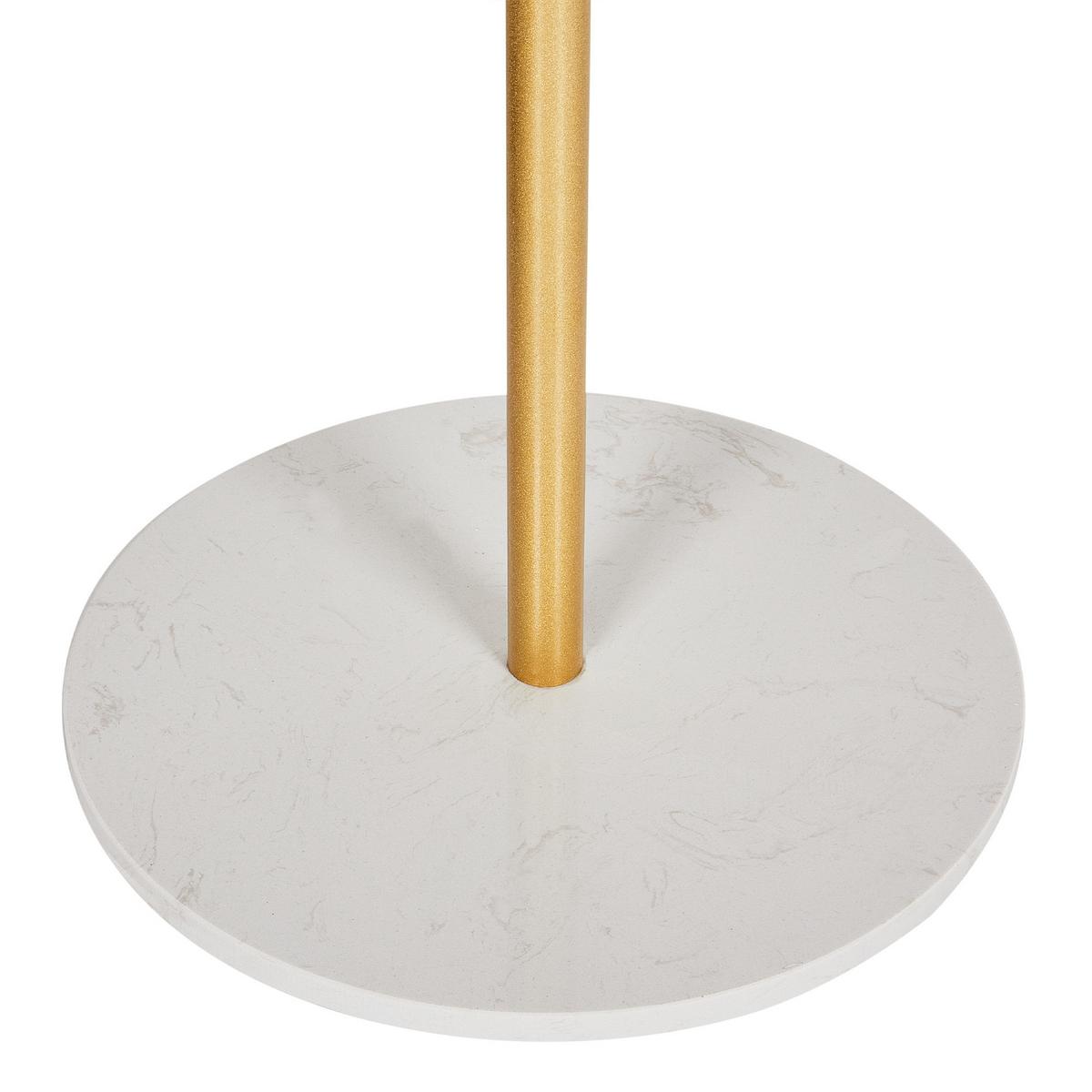 KLEIDERSTÄNDER Metall gold/weiß 170 cm Notus - Goldfarben/Weiß, Metall (32/170/32cm) - Beliani