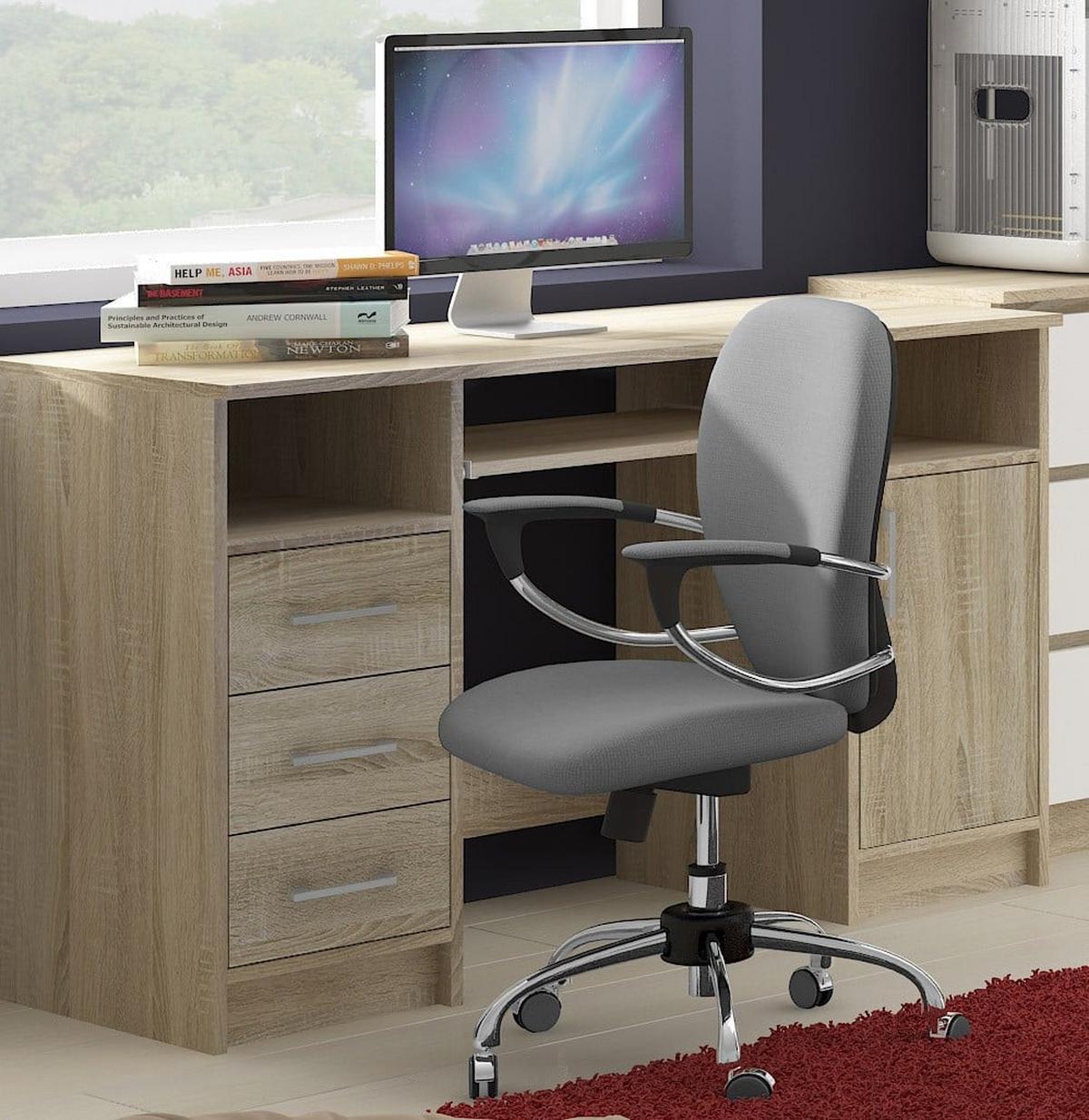 SCHREIBTISCH Eiche Sonoma 74/124/52 - Sonoma Eiche, Holzwerkstoff (52/124/74cm) - RAUMHIRSCH FURNITURE