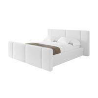 POLSTERBETT mit Bettkasten, Fußteil und Lattenrost, Bett mit Matratze H3/H4 - TEVO-Z 140x200 Weiß - Weiß, Holzwerkstoff/Textil (140/200cm) - ALTDECOR
