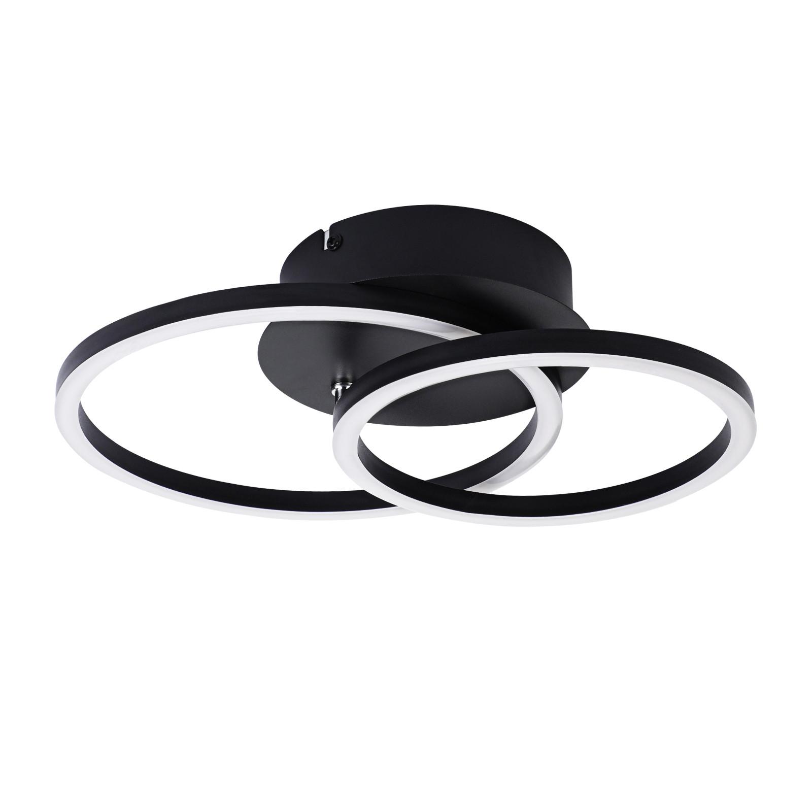LED-DECKENLEUCHTE Schwarzgast 25/7.4/34.4 cm - Schwarz, Kunststoff (34.4/25/7.4cm) - ZMH
