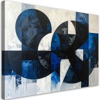 LEINWANDBILD 3D und geometrisch 45x30cm - Blau, Textil (45/30cm) - Feeby