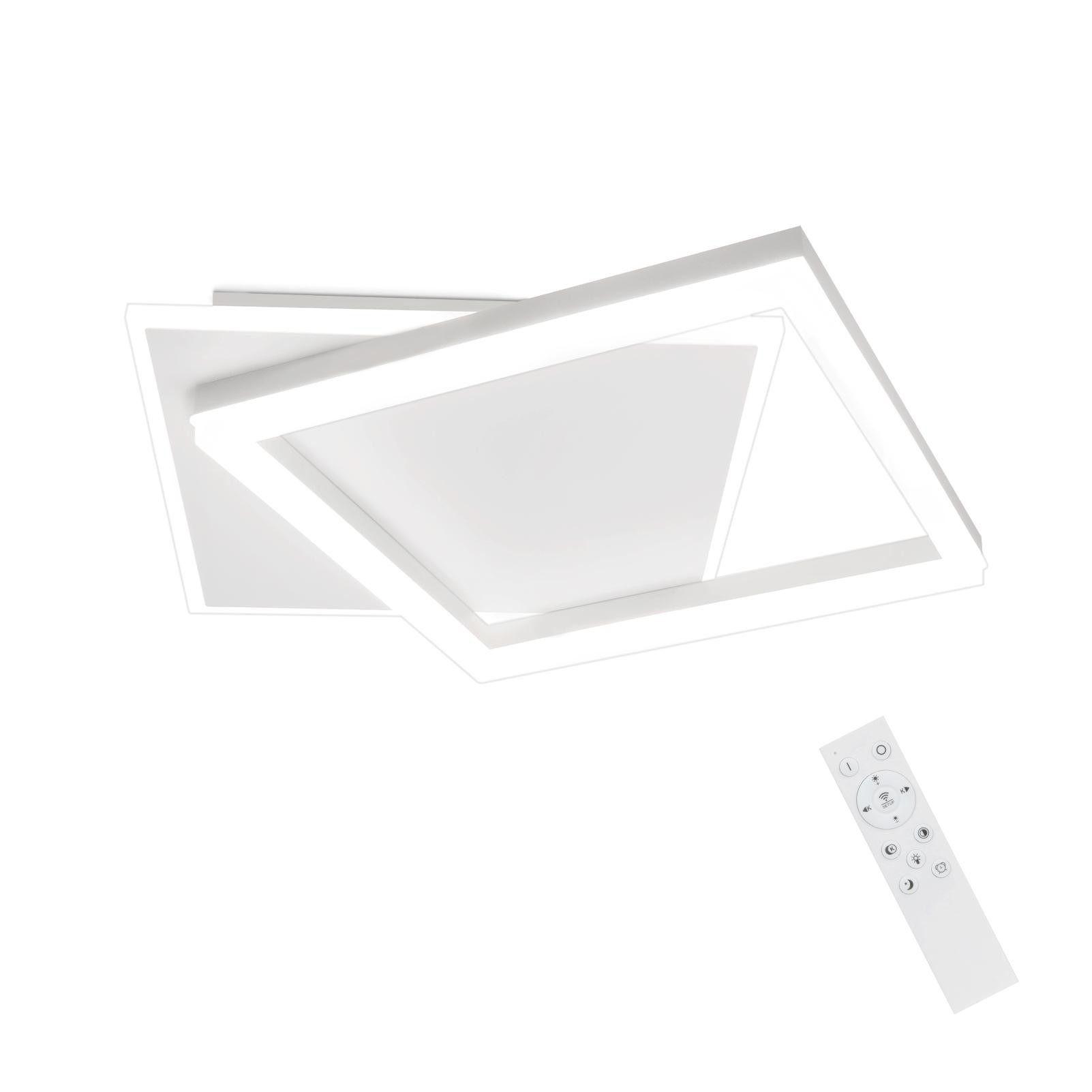 LED-DECKENLEUCHTE Daniela Weiß Metall 44/40/6 cm - Weiß, Metall (44/40/6cm) - ZMH