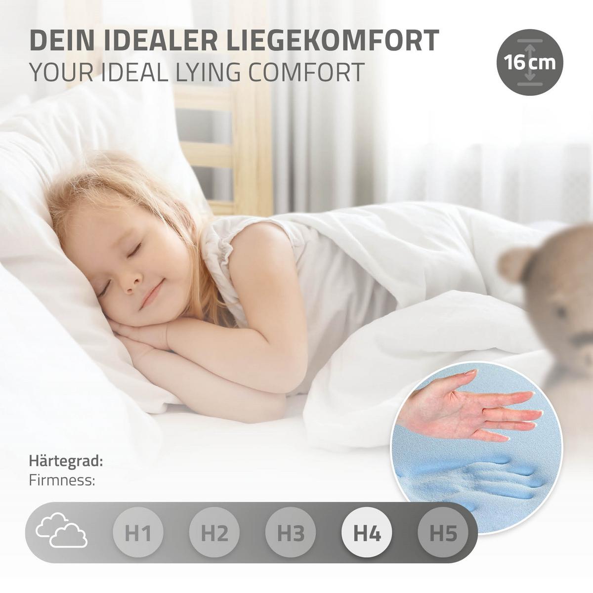 KINDERBETT 90x200 cm mit Matratze Lattenrost & Dach Hausbett aus massivem Kiefernholz Natur - Naturfarben, Holz (90/200cm) - ML-DESIGN