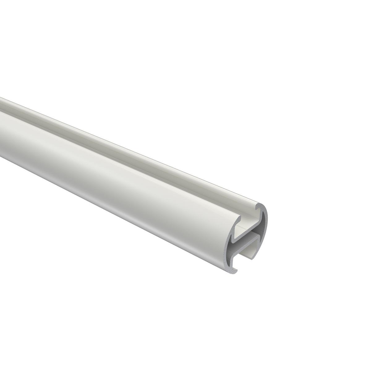 GARDINENSTANGE INNENLAUF Siteno Tanara 320 cm (geteilt in 2 x 160 cm), 3-läufig, 20 mm Ø Weiß - Chromfarben/Weiß, Metall (320cm) - INTERDECO