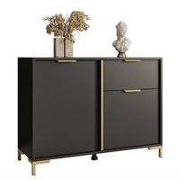 KOMMODE LARETTO 103 cm 2D1S anthrazit - Schwarz, Holzwerkstoff (103/75.4/40cm) - Lookway