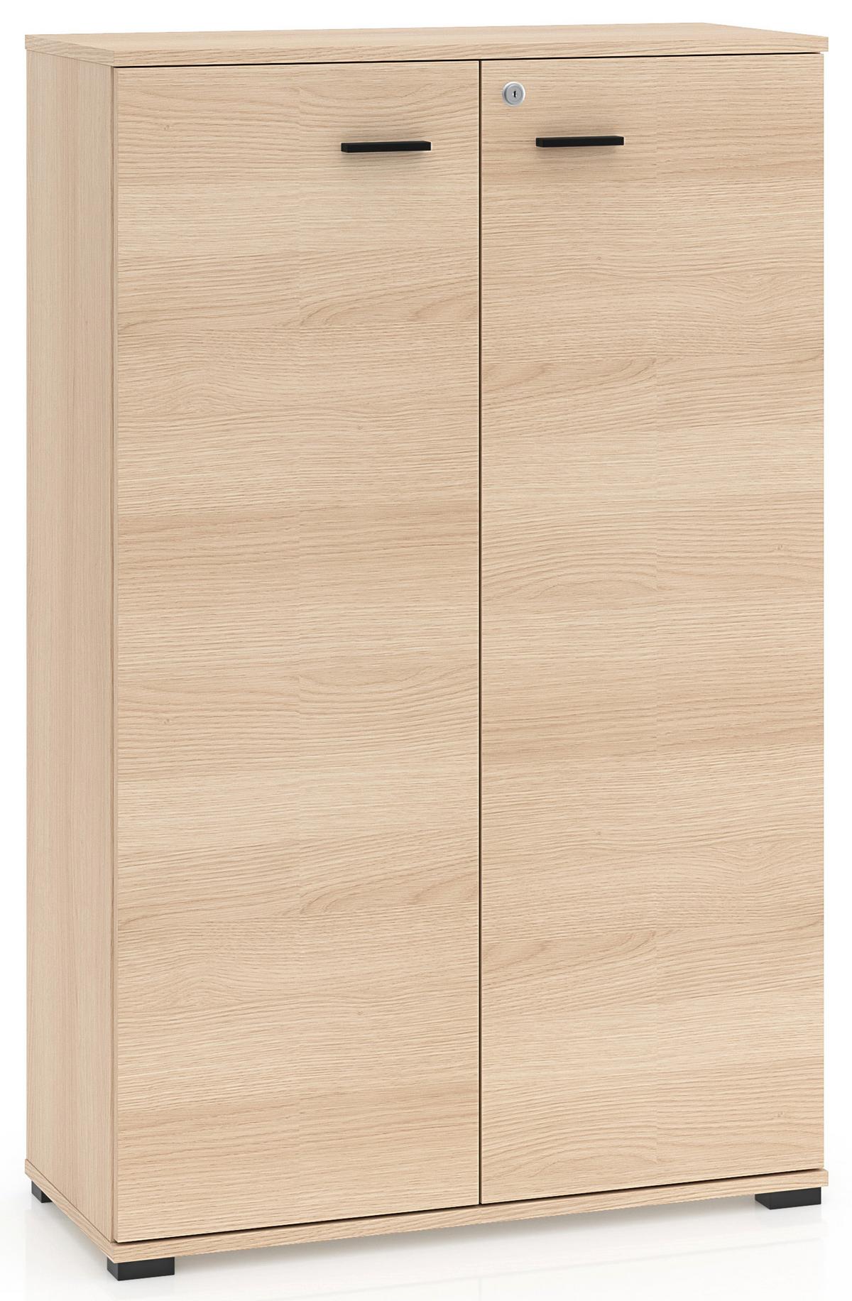 HIGHBOARD Odelis 2-türig 79 cm - Beige/Schwarz, Holzwerkstoff/Kunststoff (79/124/33.7cm) - Selsey