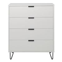 KOMMODE Erna 81x45x102 Kreidegrau matt Lack - Hellgrau, Holzwerkstoff (81/102/45cm) - 58aufmkessel
