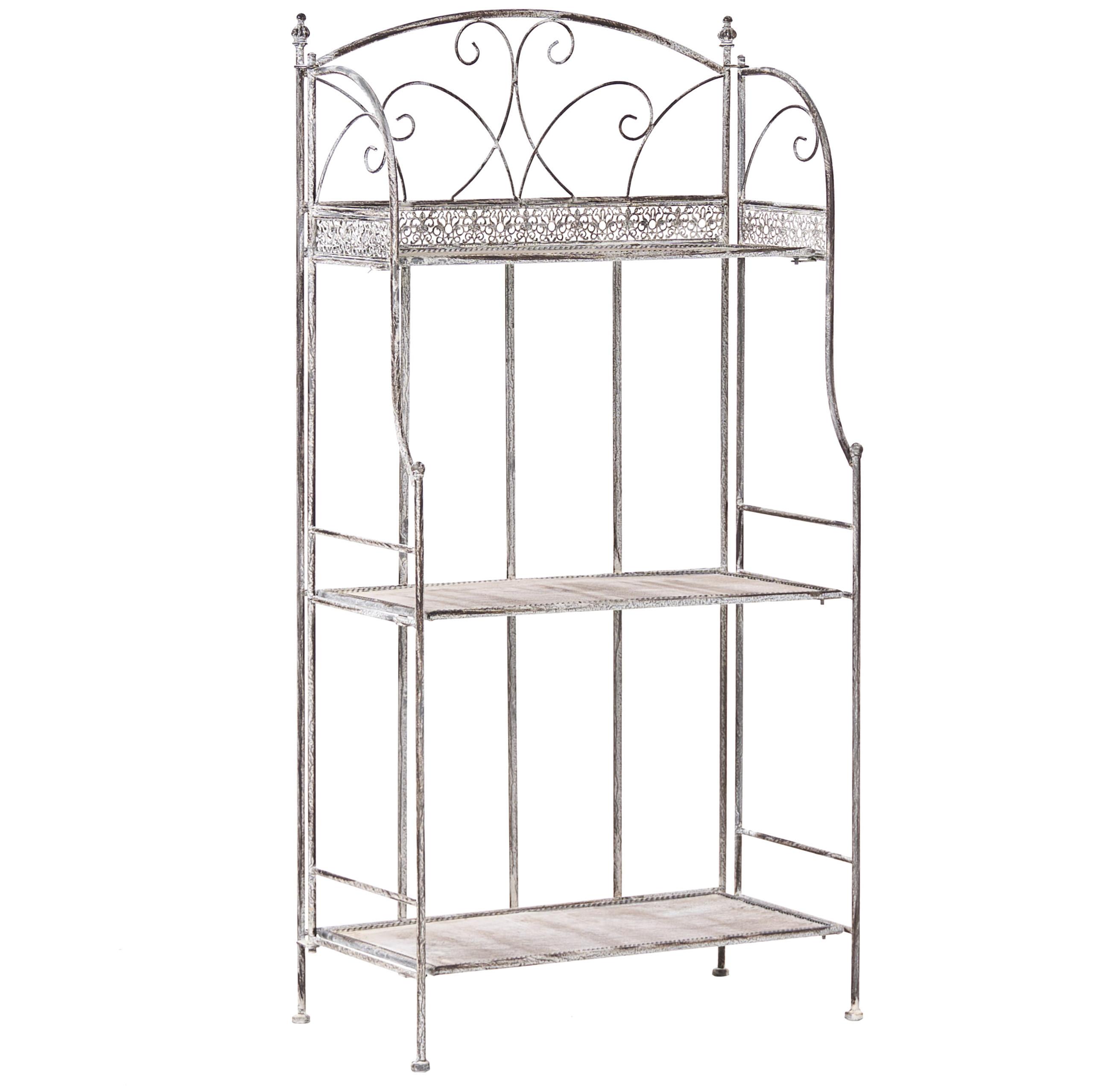 REGAL 60 /30 cm Grau Villadose - Grau, Metall (60/117/30cm) - Beliani