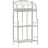 REGAL 60 /30 cm Grau Villadose - Grau, Metall (60/117/30cm) - Beliani