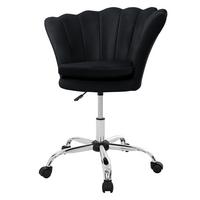 BÜROSTUHL Samt Schwarz - Schwarz, Metall (68/90/68cm) - ML-DESIGN