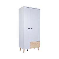 KLEIDERSCHRANK Lovis 2-türig - Eichefarben/Hellgrau, Holz/Holzwerkstoff (90/201/54cm) - arthur berndt
