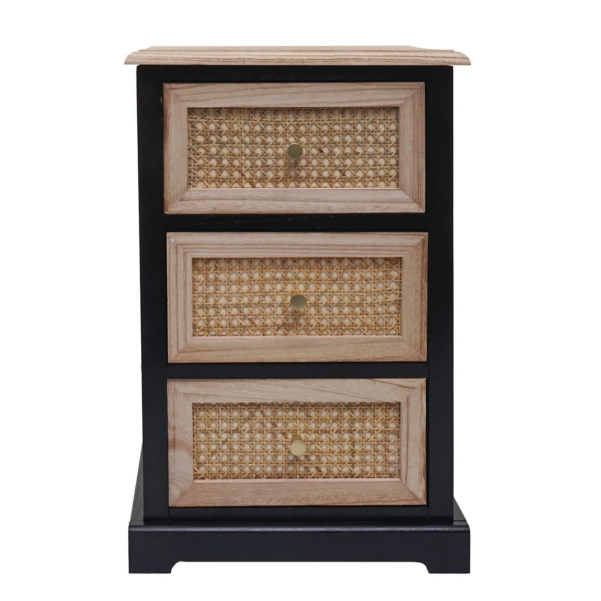 KOMMODE Schwarz, Braun - Schwarz/Braun, Holz (40/63/28cm) - MCW