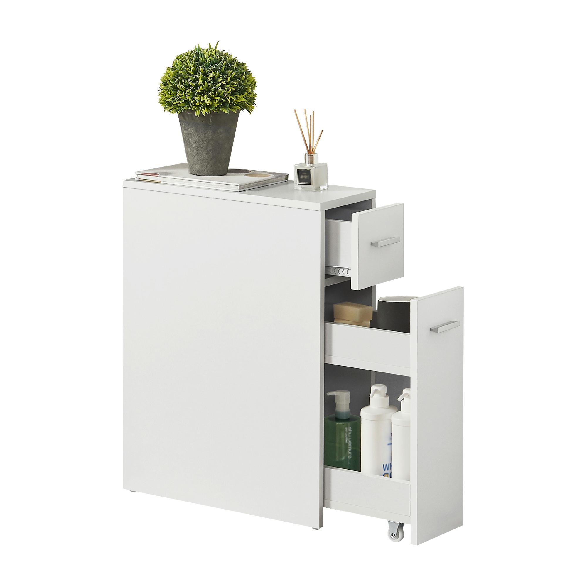 SEITENSCHRANK Kauhajoki - Weiß, Holzwerkstoff (20/61/45cm) - [en.casa]
