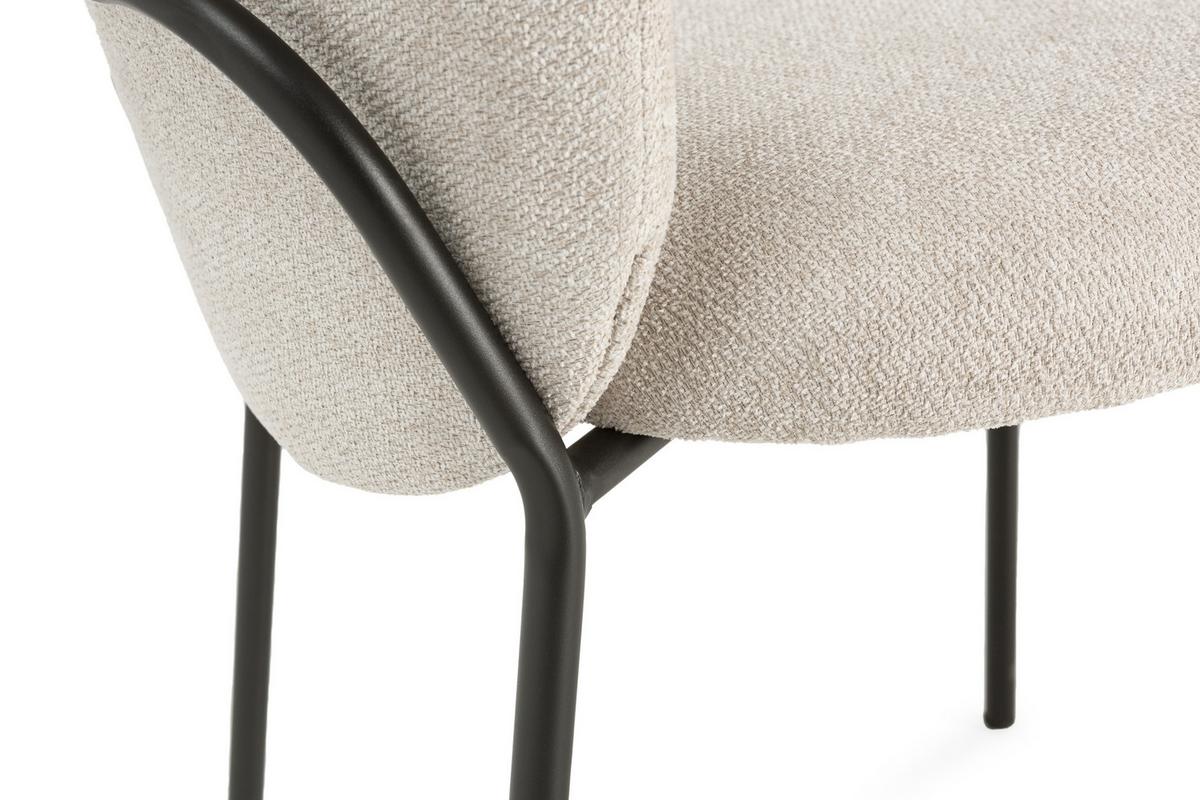 ESSZIMMERSTUHL Daia Schwarz 57.5/48/85 cm 4er-Set - Schwarz, Textil (48/85/57.5cm) - Calicosy