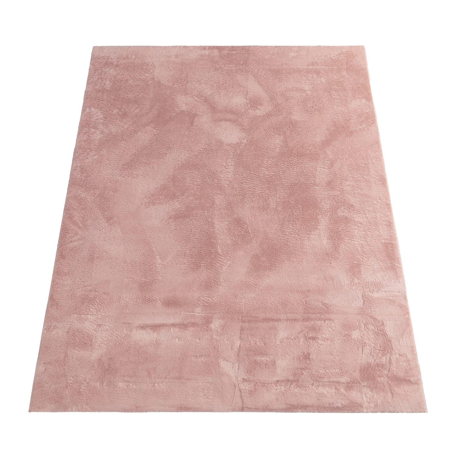 KURZFLORTEPPICH, einfarbig, aus Polyester, Rosa, 120 x 160 cm - Rosa, Textil (160/120cm) - KADIMA DESIGN