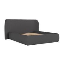 POLSTERBETT Bellano mit Stauraum 140/200 cm Anthrazit im Megan Stoff - Anthrazit/Schwarz, Holz/Holzwerkstoff (140/200cm) - AltaBeds