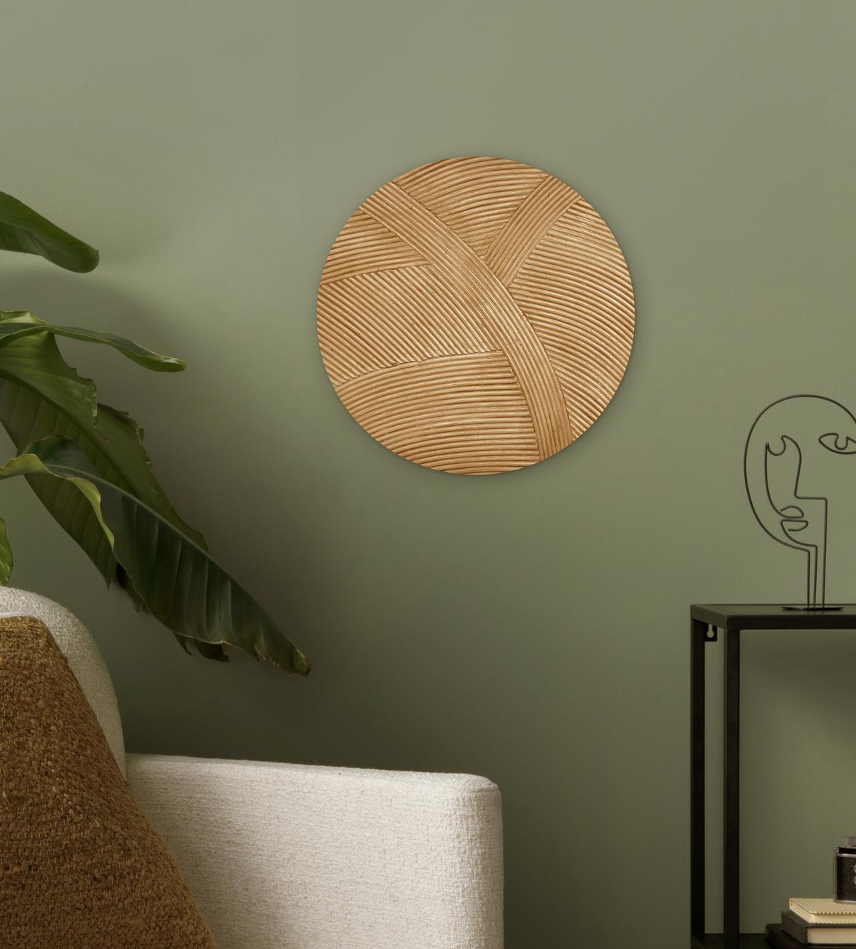 WANDBILD Struktur - Natur - Kunst - Rattan Deko Wohnzimmer 30x30 cm - Naturfarben, Kunststoff (30/30cm) - MuchoWow
