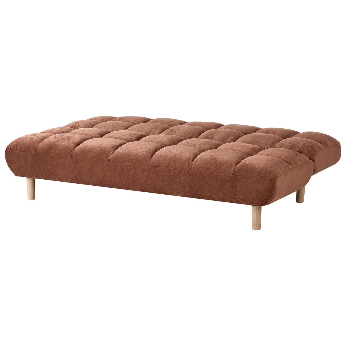SCHLAFSOFA 2-Sitzer Stoff Goldbraun Risor - Goldfarben/Braun, Textil (190/83/90cm) - Beliani