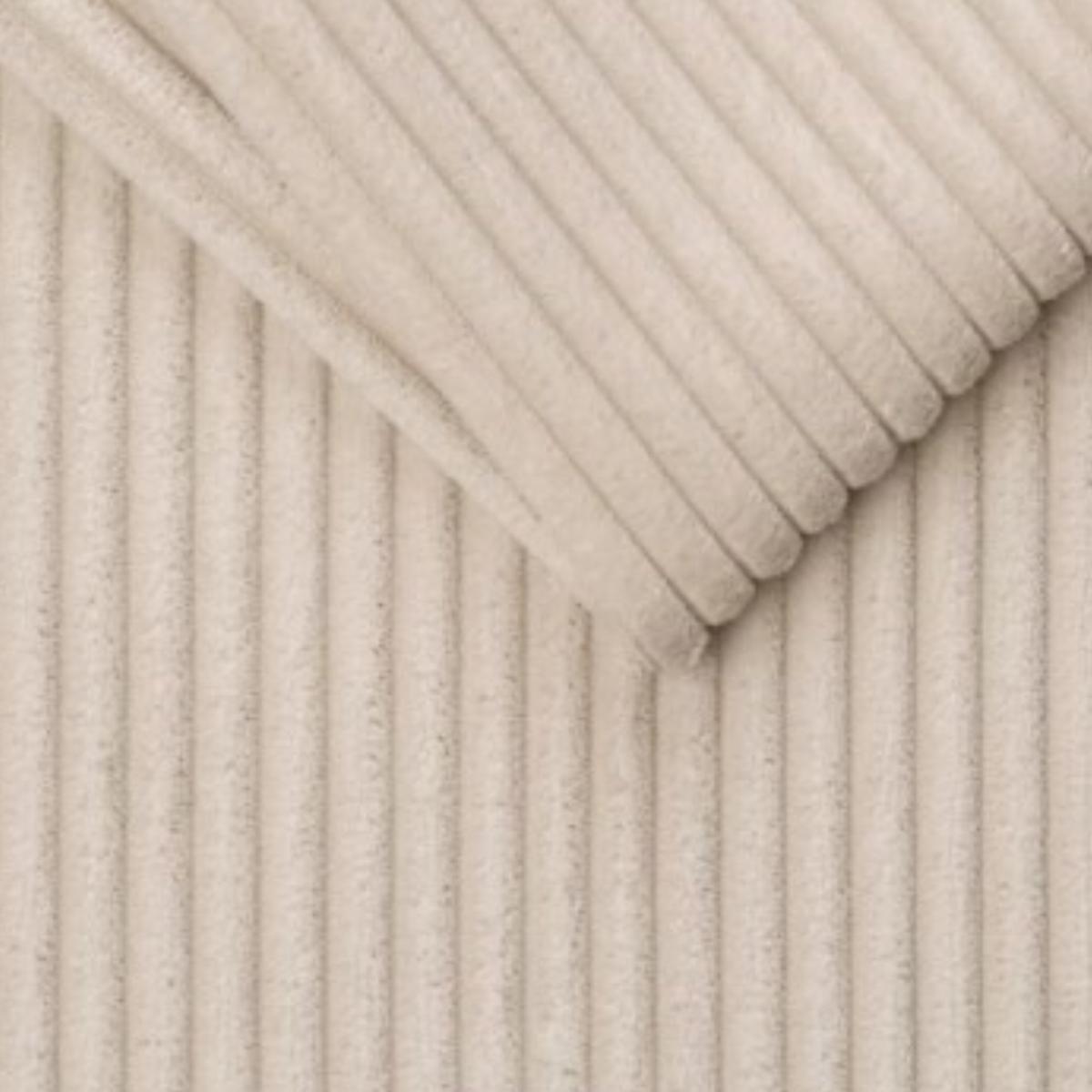 OHRENSESSEL mit HOCKER, hoher Sitzkomfort durch Wellenunterfederung B90/H98/T76 cm, Cord Beige Creme / 18017 - Beige/Schwarz, Holz/Textil (90/98/76cm) - luma-home