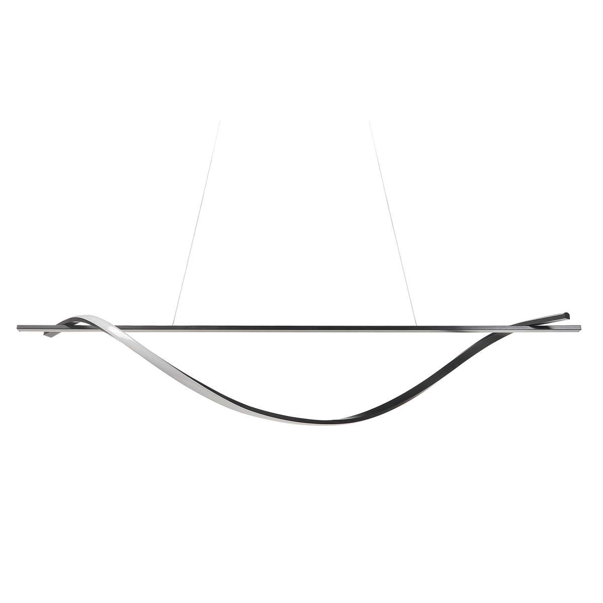 HÄNGELEUCHTE Bodri 30/120/143 cm - Schwarz, Metall (30/120/143cm) - Beliani