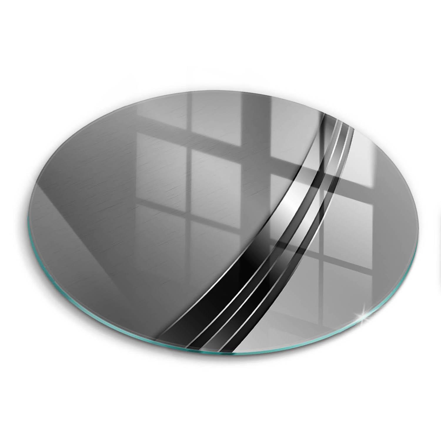 GLASPLATTE Ø 40 cm Metall Abstraktion Struktur - Kupferfarben, Glas (40/40cm) - Wallfluent