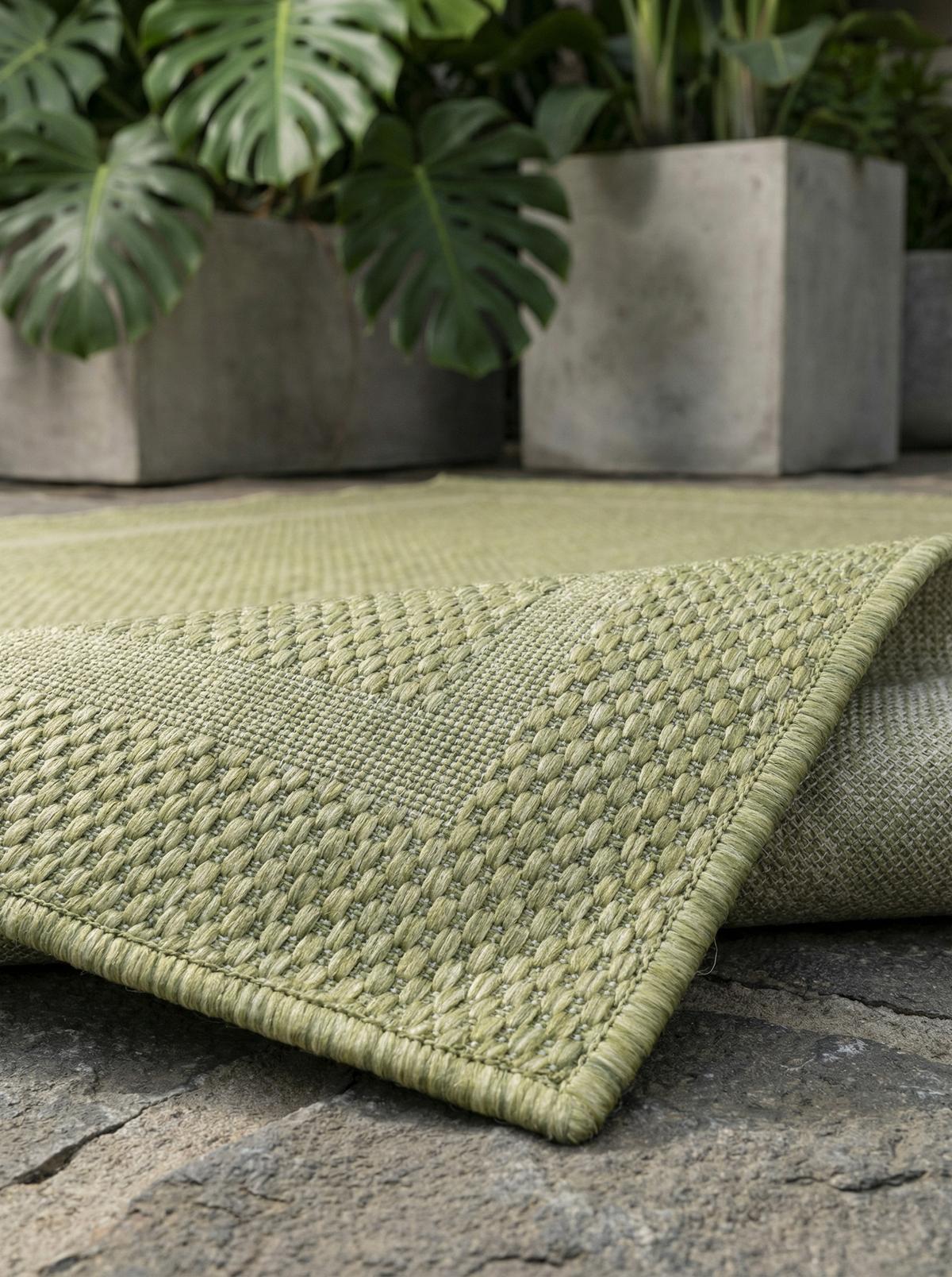 TEPPICH Outdoor ALSTER in Grün, einfarbig, 240 x 340 cm - Grün, Textil (340/240cm) - KADIMA DESIGN