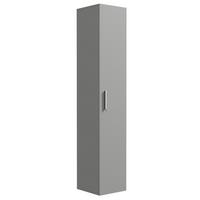 BADEZIMMERSCHRANK Pluto mit 1 Tür Grau Matt - 30 x 30 x 150 cm - Grau, Holz (30/150/30cm) - Badplaats