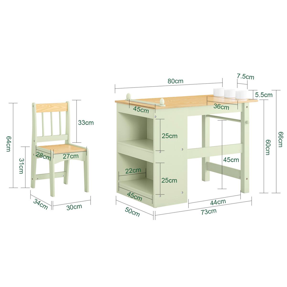 KINDERSITZGRUPPE Grün - Grün, Holzwerkstoff (80/66/50cm) - SoBuy
