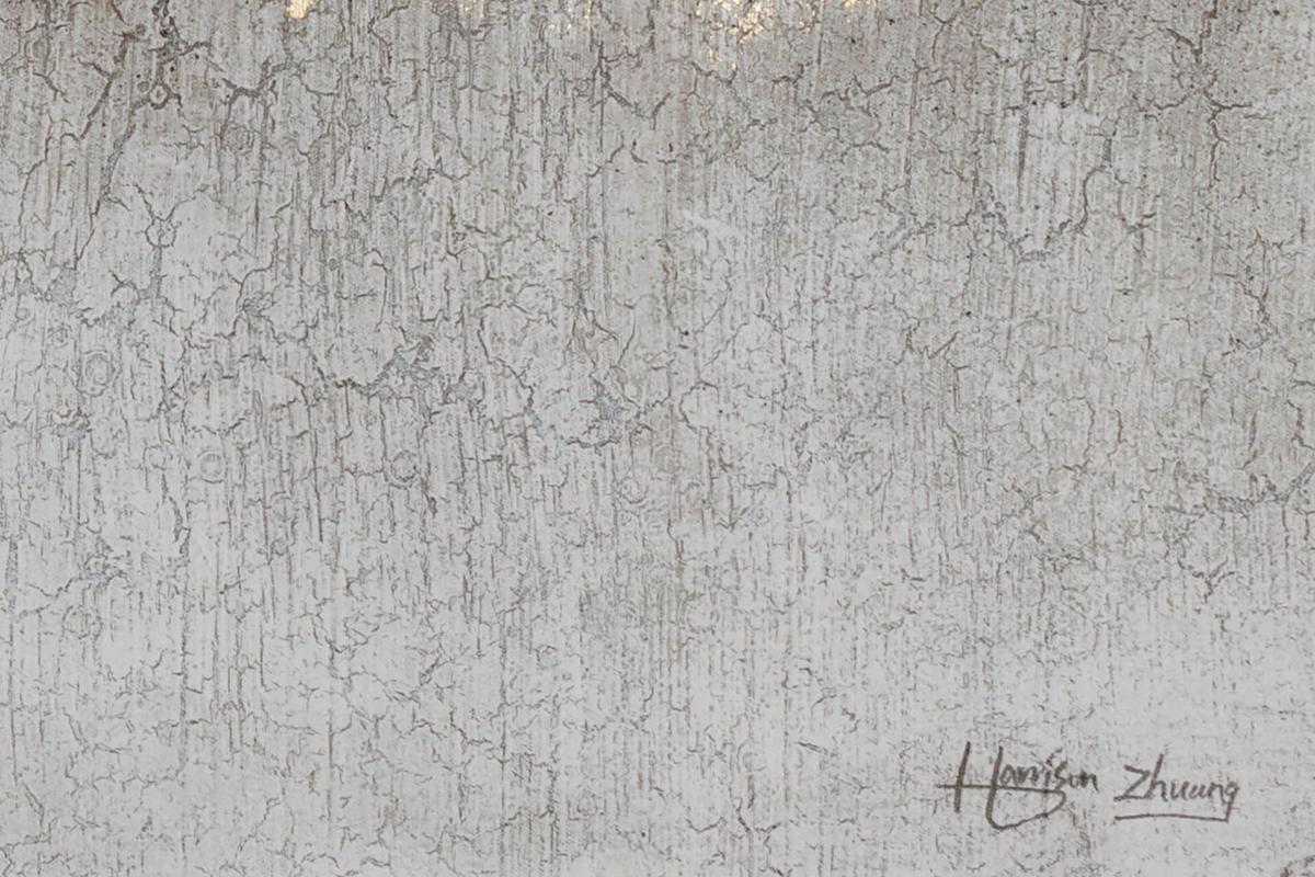 ACRYLBILD HANDGEMALT 150/50 cm - Grau, Holz/Textil (150/50cm) - KUNSTLOFT