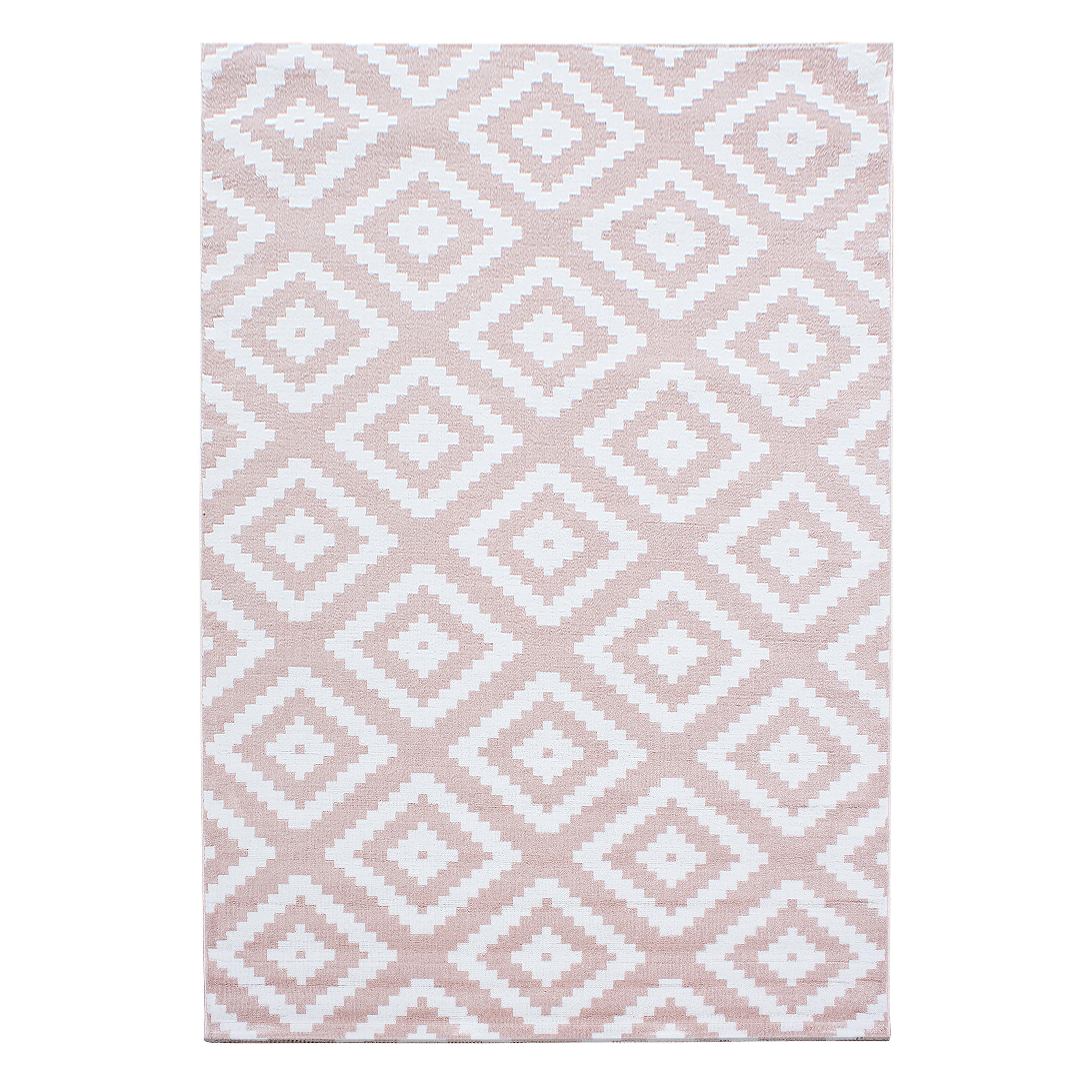 TEPPICH Kurzflor INN in Rosa, geometrisch, 120 x 170 cm - Rosa, Textil (170/120cm) - KADIMA DESIGN