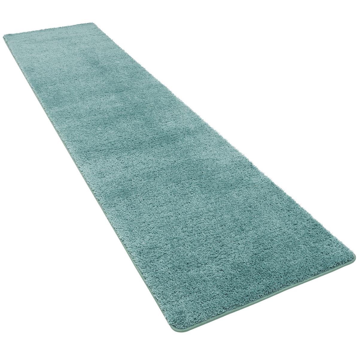 HOCHFLOR SHAGGY LÄUFER TEPPICH PALACE - Mintgrün, Textil (80/160cm) - Snapstyle