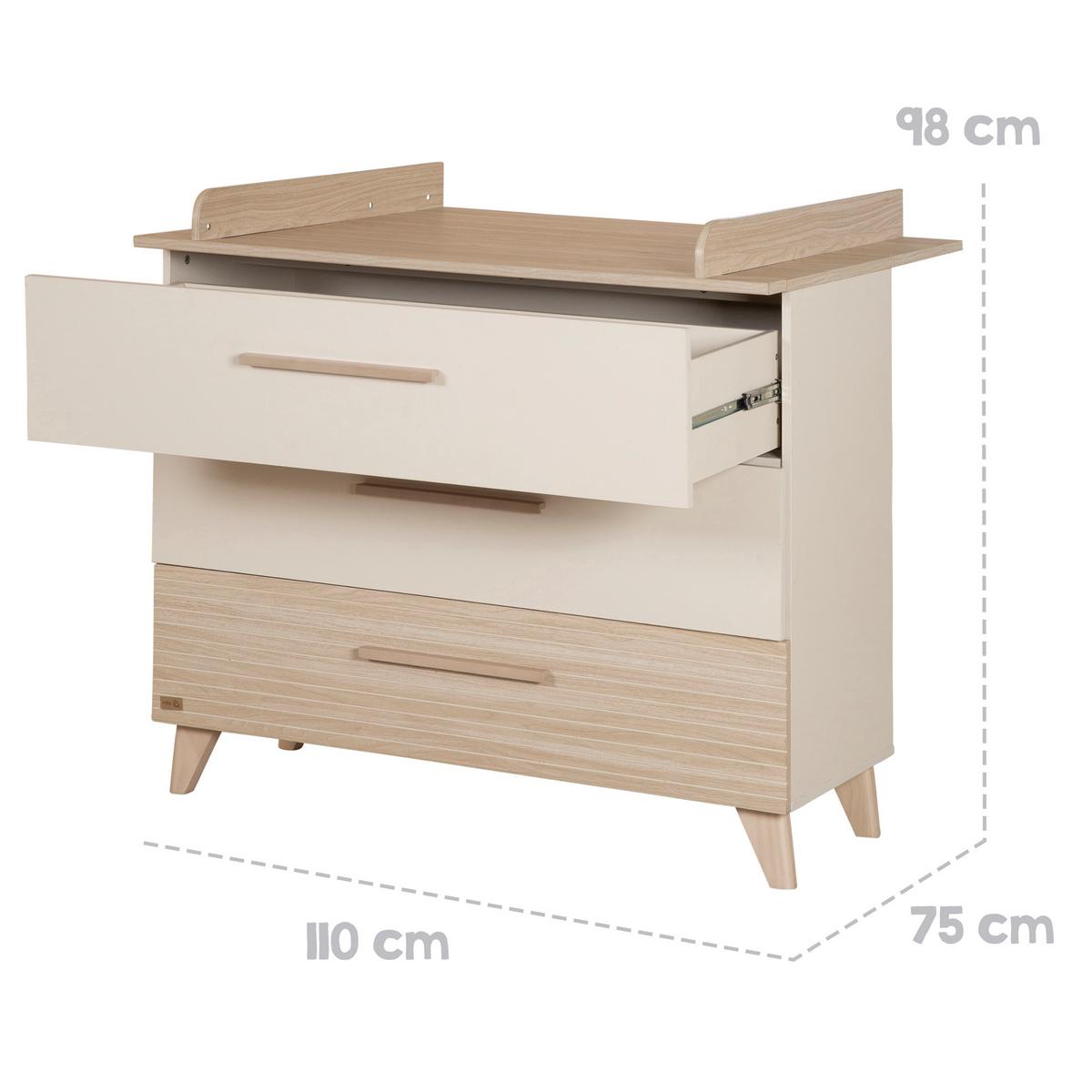 BABYZIMMER-SET Sidney 3-teilig - Kaschmir, Holz/Holzwerkstoff (118/190/52cm) - Roba