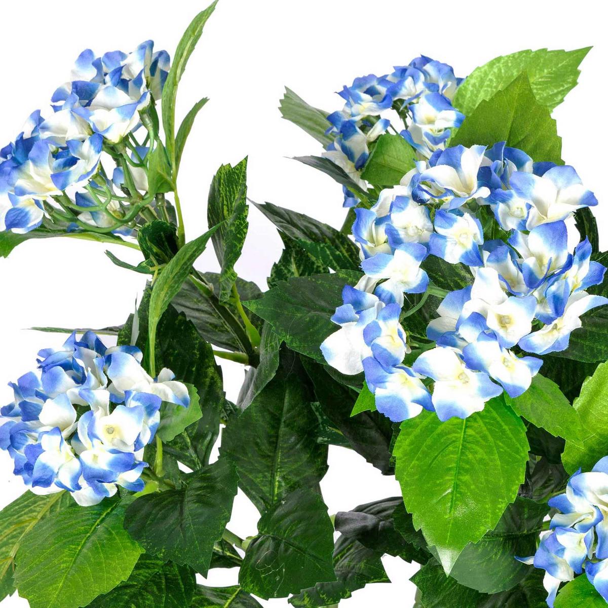 KUNSTBLUME Hortensien blau, 70 cm - Blau, Kunststoff (70cm) - Homescapes