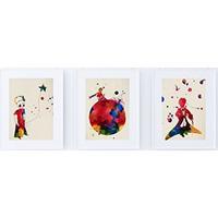 POSTER Set Mit 3 Kinderbuch Aquarell A4 Rahmenlos - Klar, Papier (29.7/5/21cm) - Nacnic
