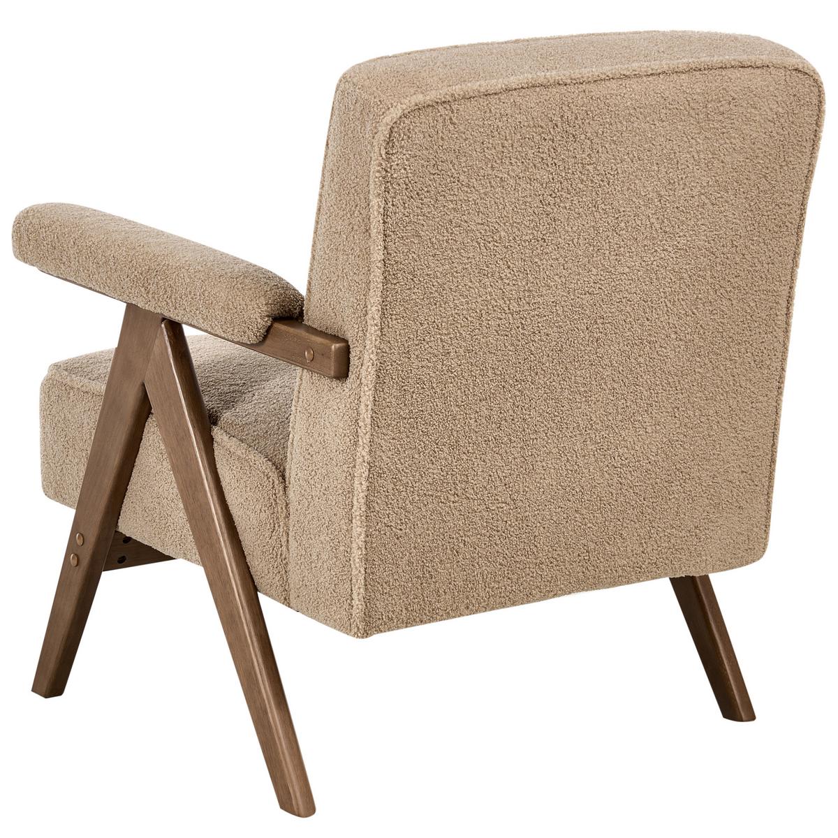 SESSEL Beige Evje - Sandfarben/Braun, Textil (70/81/72cm) - Beliani