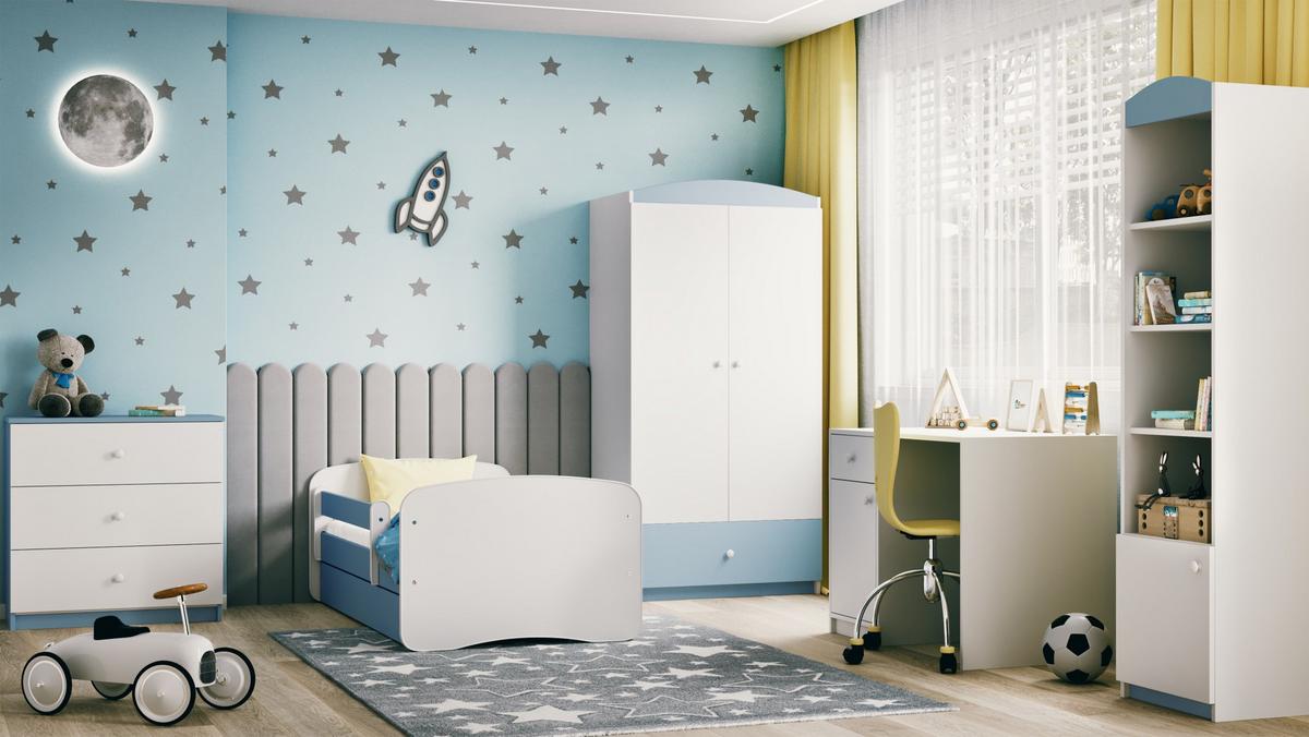 KINDERKLEIDERSCHRANK Basic - Blau, Holzwerkstoff (90/175/52cm) - RAUMHIRSCH FURNITURE