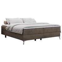 BOXBETT LESS 200/200 Braun Velvet - H4 - Braun, Holz/Textil (200/200cm) - MKS