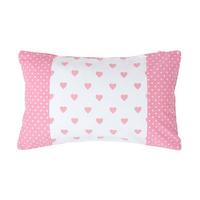 PATCHWORK-KISSENHÜLLE Herzen 30/50 cm - Rosa, Textil (30/50cm) - Homescapes