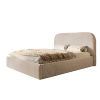 BETT 160x200 - Polsterbett mit Bettkasten und Metallrahmen - Modern Betten - Amor-Samtstoff - Kollektion Verona - Beige - Beige, Holz/Textil (160/200cm) - Alpi-Möbel